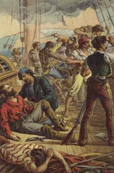 Garibaldi verwundet an Bord der Scano Pilla